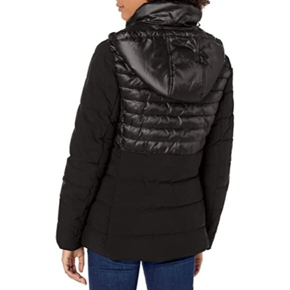 MARC NY BY ANDREW MARC Women Macoya Scuba Coat Black Size S - Picture 1 of 12